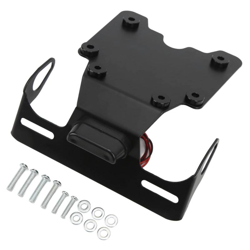 Motorrad Kennzeichenhalter Carbonstahl - Passend für Tenere 700/Rally, XTZ700 2019-2022 mit eleganter schwarzer Oberfläche von KIMISS