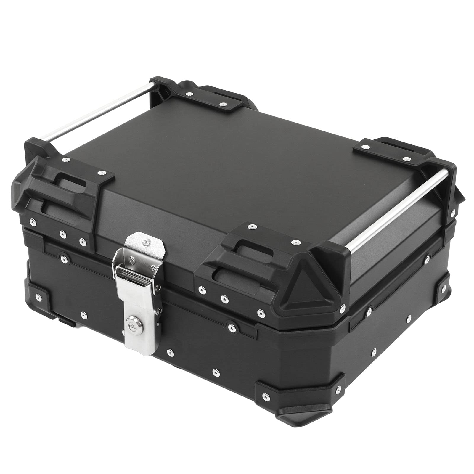Motorrad-Topcase, KIMISS Gepäckbox aus Aluminiumlegierung mit 28 L Fassungsvermögen, Wasserdicht, Rostbeständig, Tour-Heckbox, Universell für Motorräder (Schwarz) von KIMISS