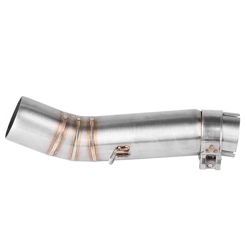 Motorradauspuffhilfe mit Mittlerer Rohrverbindung CBR500R CB500X Edelstahl-Anti-Korrosion 51 Mm Schalldämpfer Rohr Silber von KIMISS