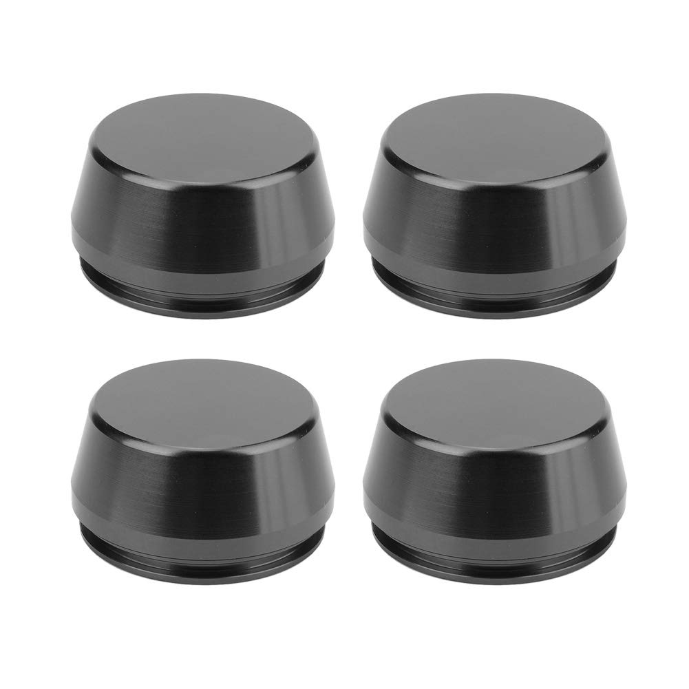 Universal Radnaben-Abdeckkappen,Nabenkappe, radnabendeckel, 4 STK. 56mm/2.2in Nabendeckel, Universalradfelgenmittelkappe Aluminiumlegierung Modifiziertes Teil (schwarz) von KIMISS