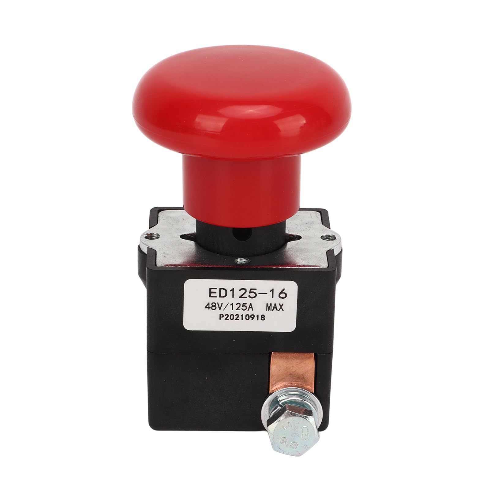 Not-Aus-Schalter, 48 V, 125 A, Metalllegierung, ED125 16, Not-Aus-Drucktastenschalter, Passend für die Meisten Gabelstapler Not-Aus-Schalter, 48 V, 125 A, Metalllegierung, ED125 16, Not-Aus-Drucktastenschalter, Passend für die Meisten Gabelstapler von KIMISS