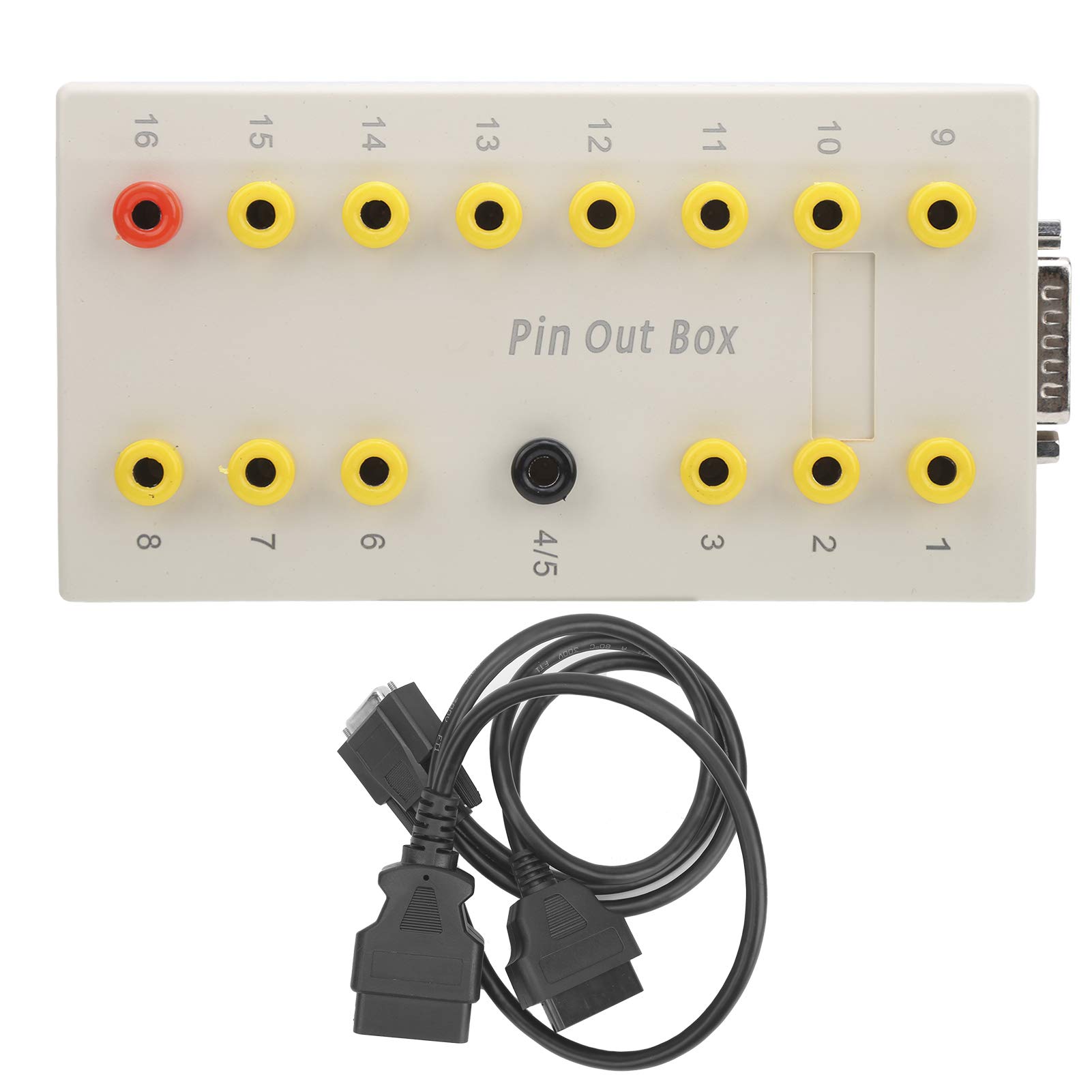 OBD Pin Out Box,OBD2-Breakout-Box ABS OBD2-Pin-Out-Box mit Diagnosekabelsatz Abdeckung Alle Testpunkte Autodiagnose-Tool von KIMISS