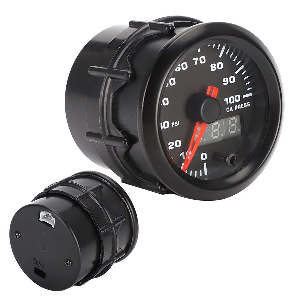 Öldruckanzeige Öldruckanzeige ABS 2In 52Mm Auto Öldruckanzeige Zeiger 7 Farben Digital Led Meter mit Sensor Öldruckanzeige Öldruckanzeige ABS 2In 52Mm Auto Öldruckanzeige Zeiger 7 Farben Digital Led Meter mit Sensor von KIMISS