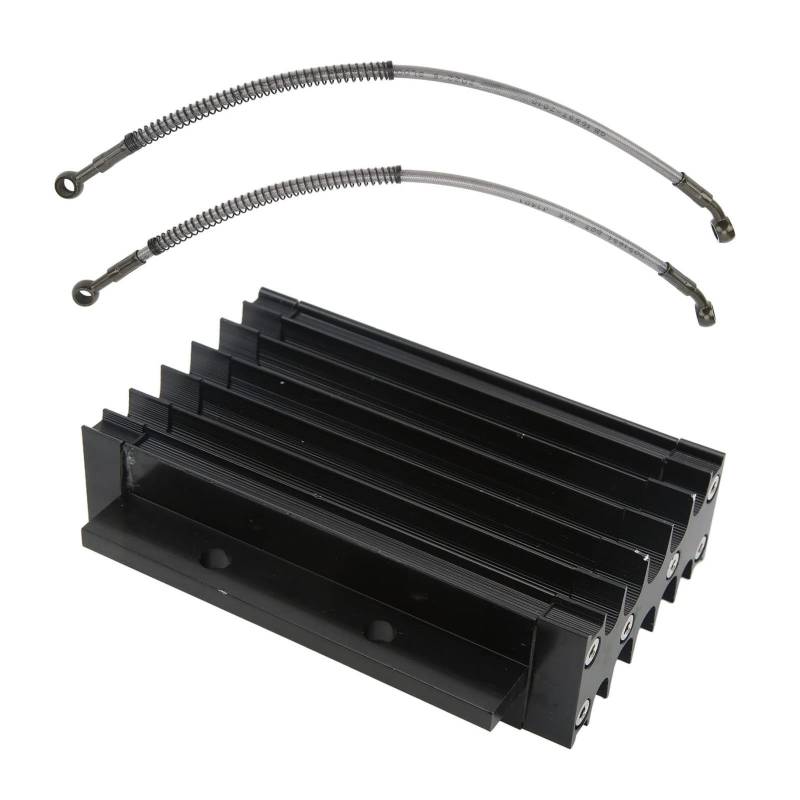 Pit Bike Ölkühler Kühlsystem Ölkühler Kühler Motorkühlschlauch Schraubensatz Hohe Leistung für 110 Cc-150 Cc Pit Dirt Bike ATV von KIMISS