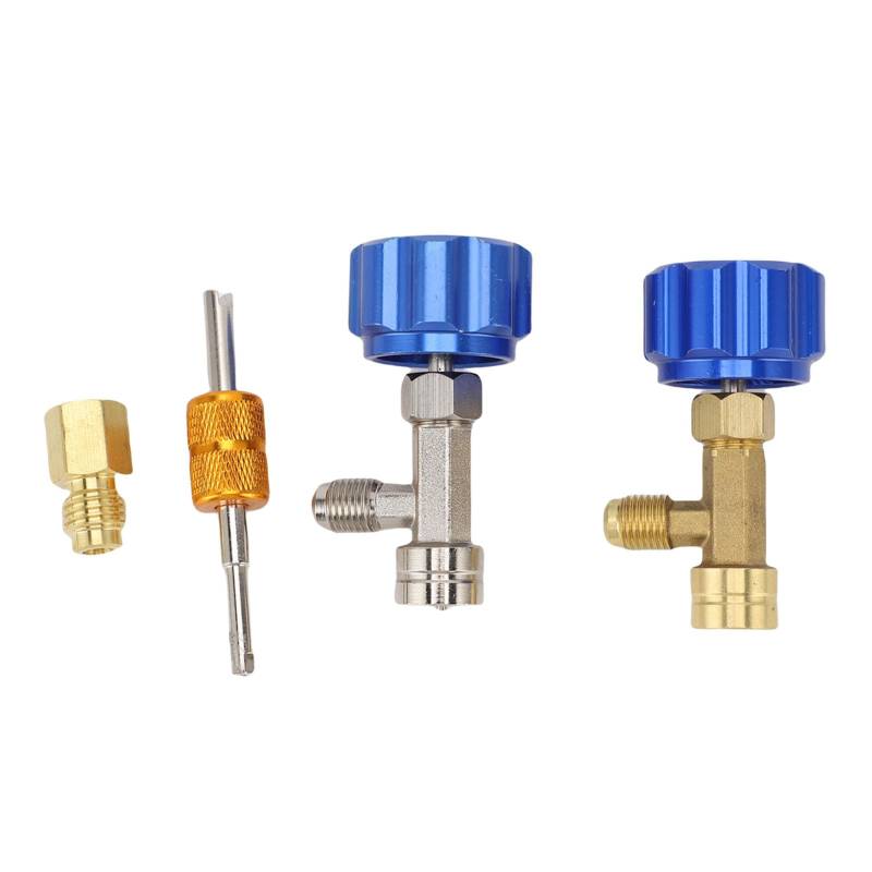 R134A Kann Kit -Kältemittel -Spender -Selbstversiegelungsmechanismus Schnellladung Automobilwartung Tippen (BLUE) von KIMISS