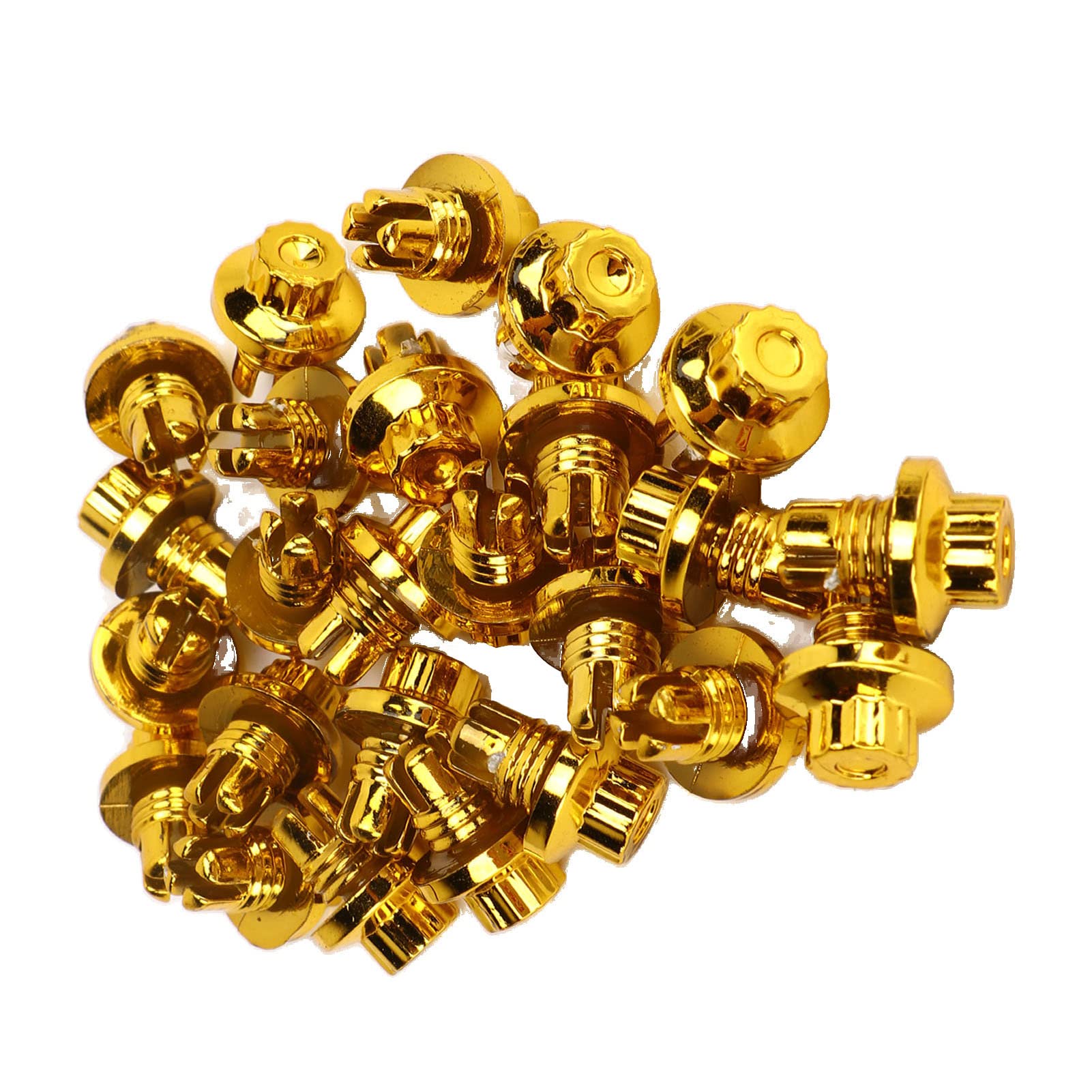 Radnieten 25 Stück Felgennieten Gold ABS Radlippennieten Muttern für Felgenkappenlippe der AH Ds-Serie von KIMISS