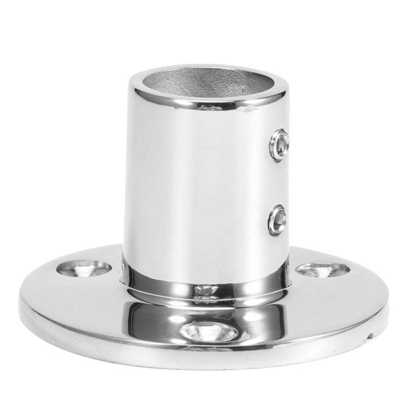 Edelstahl-Rohrhalterung,Rundrohrbasis, 90 Grad Rundrohrbasis Handlaufbeschlag 316 Edelstahl Marineboot Hardware (25mm) von KIMISS