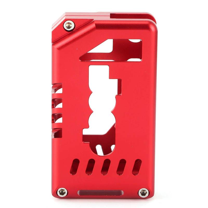 Schlüsselanhänger-Gehäusetasche, Auto-Schlüsselbund-Schutzhülle Schlüsselanhänger-Abdeckung CNC-Aluminiumlegierung Passend für Wrangler JL 2018+(rot) von KIMISS