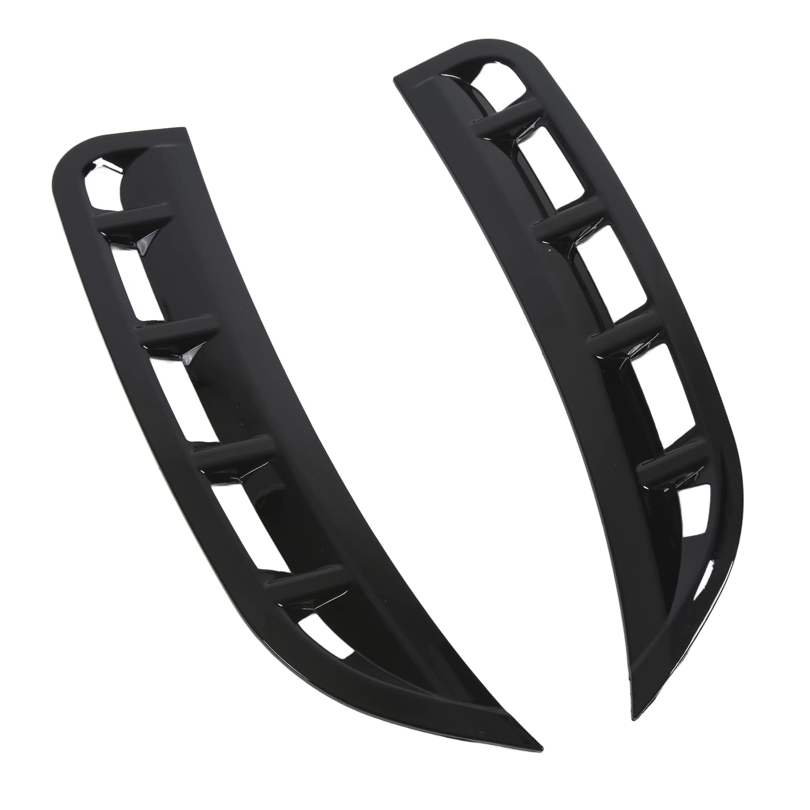 Seitenspoilerschutz, Blende für Seitliche Lüftungsschlitze Am Vorderen Stoßfänger, Paar Vorderer Stoßfänger Seitlicher Luftauslass Spoiler Windmesser Glänzend Schwarz Ersatz Seitenspoilerschutz, Blende für Seitliche Lüftungsschlitze Am Vorderen Stoßfänger, Paar Vorderer Stoßfänger Seitlicher Luftauslass Spoiler Windmesser Glänzend Schwarz Ersatz von KIMISS