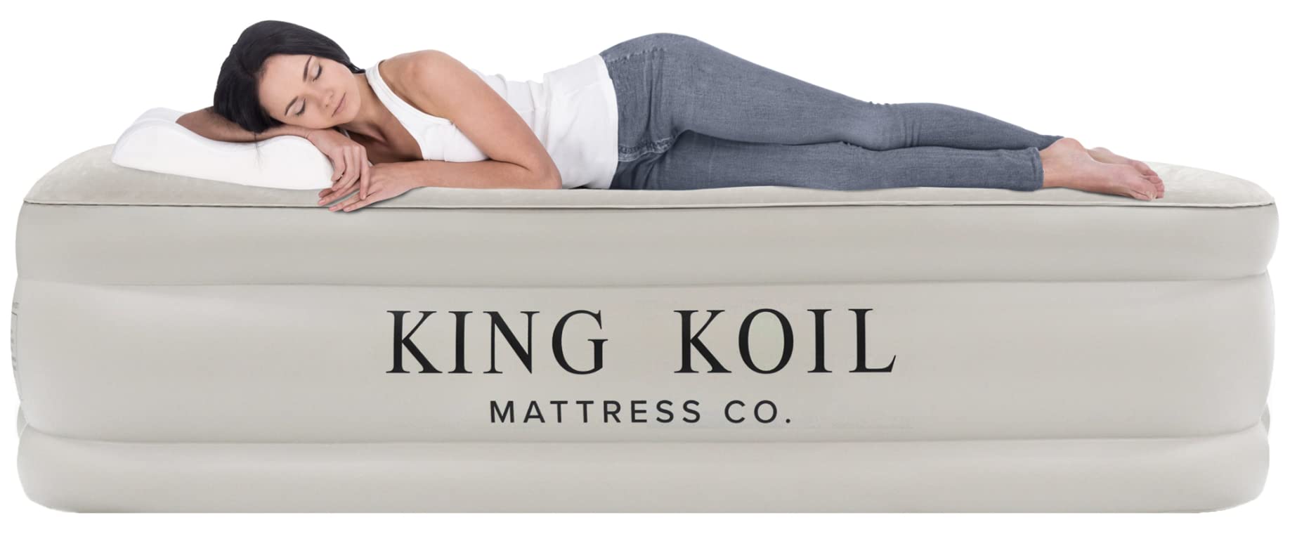 KING Koil Unisex Luxus Raised airbed mit builtin 120v ac hoch Capacity interne pumpe Comfort Quilt top königin beige KING Koil Unisex Luxus Raised airbed mit builtin 120v ac hoch Capacity interne pumpe Comfort Quilt top königin beige von KING