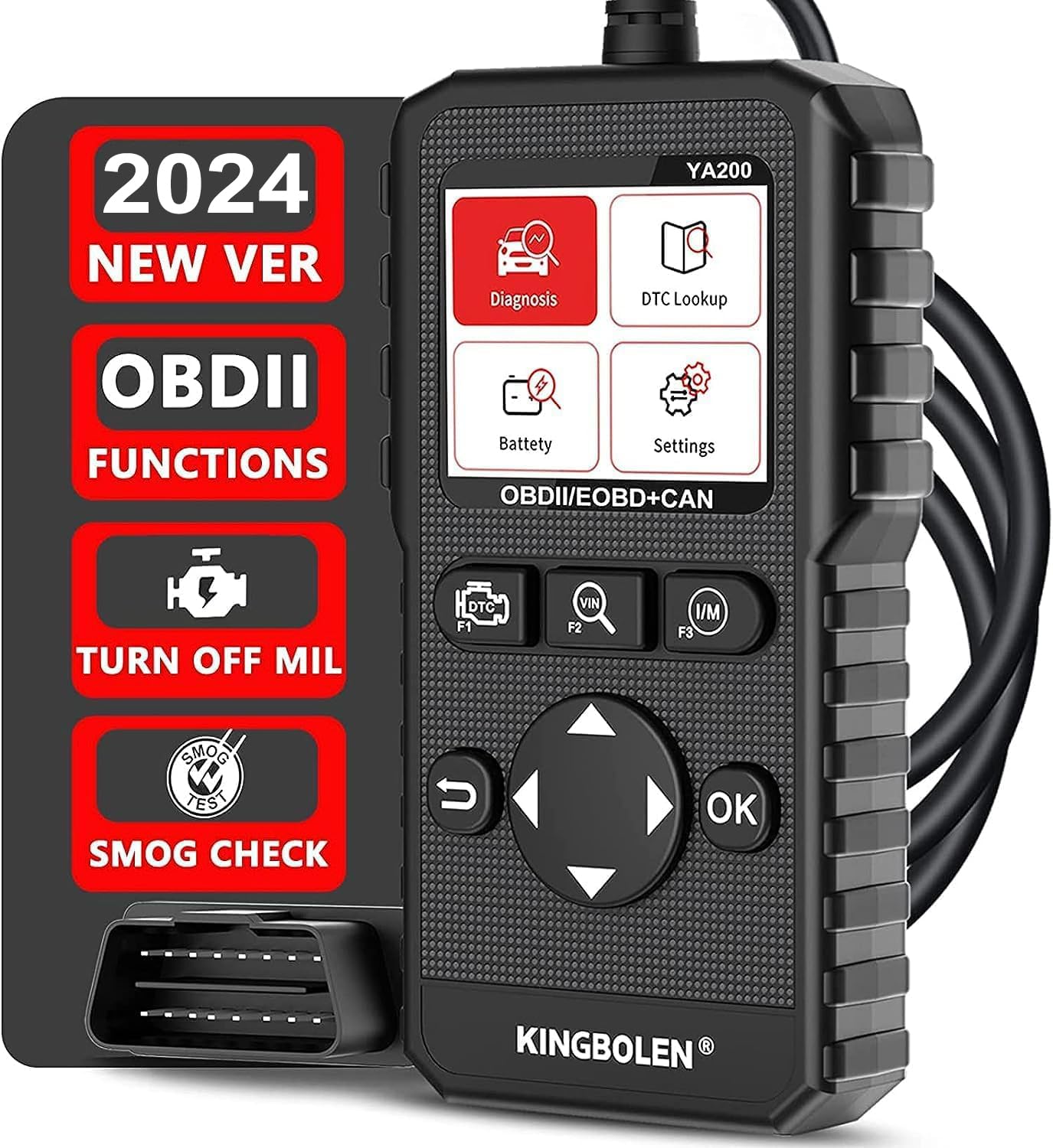 OBD2 Diagnosegerät,KINGBOLEN YA200 OBD2/EOBD Protokoll Diagnosegerät Auto mit Vollen OBD2-Funktionen EVAP-Systemtest, Test Spannungsprüfung kfz diagnosegerät für OBDII/EOBD-Protokolle Fahrzeuge OBD2 Diagnosegerät,KINGBOLEN YA200 OBD2/EOBD Protokoll Diagnosegerät Auto mit Vollen OBD2-Funktionen EVAP-Systemtest, Test Spannungsprüfung kfz diagnosegerät für OBDII/EOBD-Protokolle Fahrzeuge von KINGBOLEN