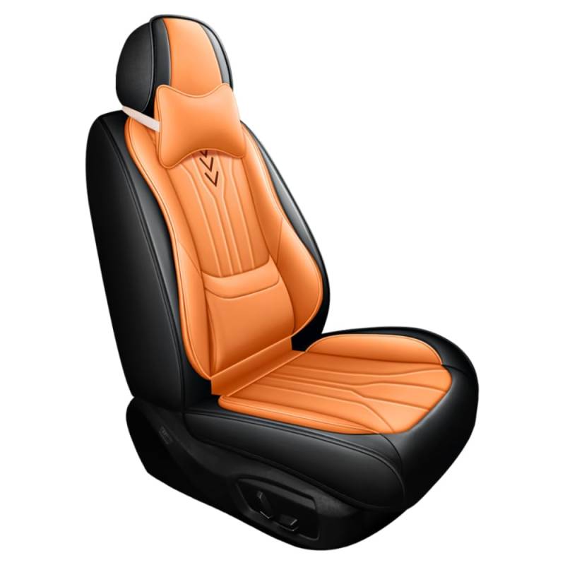 KIQOUO Autositzbezug-Set passend für Audi a3 a4 b8 a4 b6 a4 a3 8p q5 a6 c6 a5 a6 c7 a6 c5 a6 q7 a3 8v a4 b9 a4 b5 Alfa Romeo 159 Geeignet für Autositzbezüge_Orange von KIQOUO