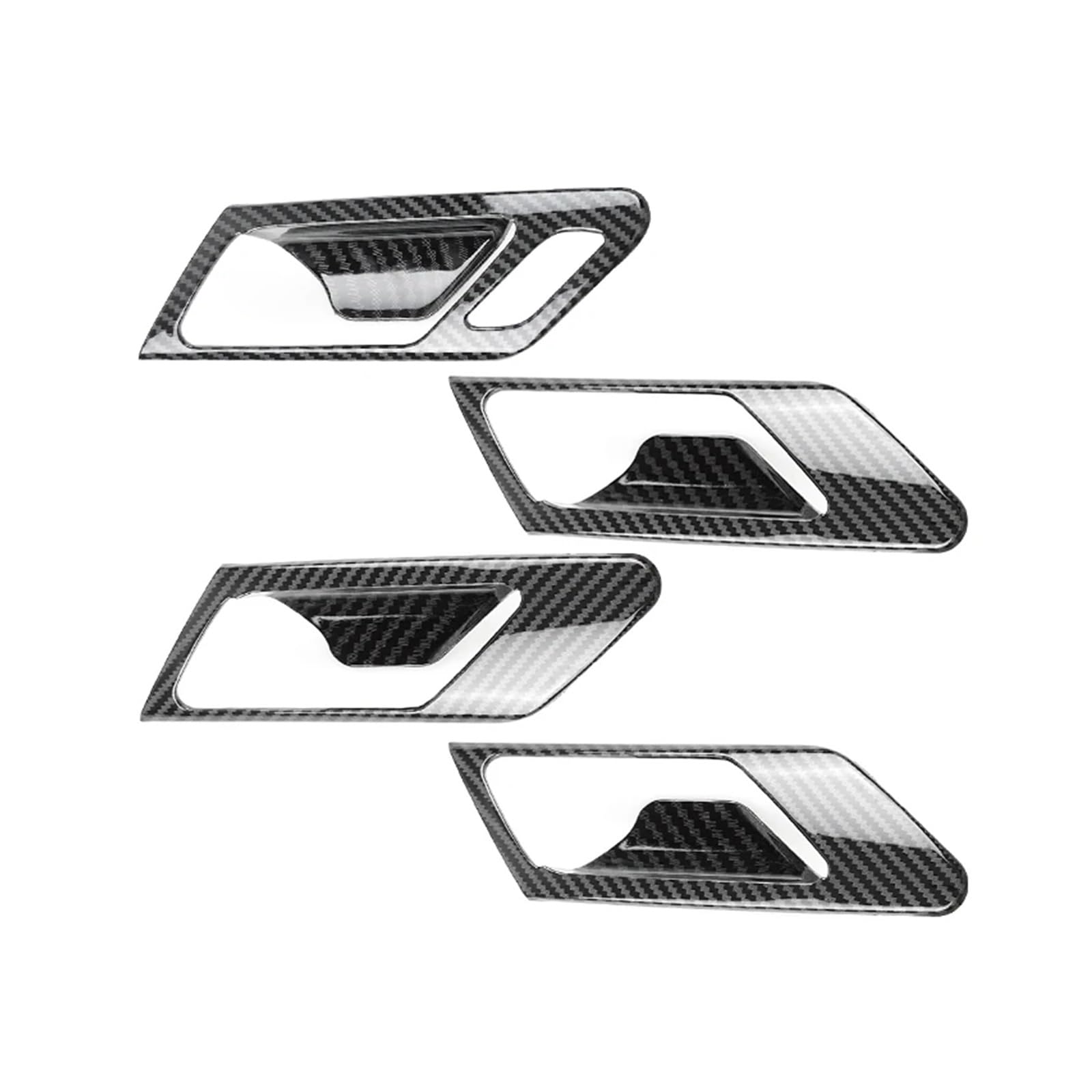 Auto Zubehör Innenraum Für VW Für Golf 6 MK6 2008-2013 Auto ABS Carbon Faser Stil Innentüren Griff Pull Tür Schüssel Rahmen Abdeckung Trim Inneren Zubehör Auto Innendekoration(Lhd) von KIRYU