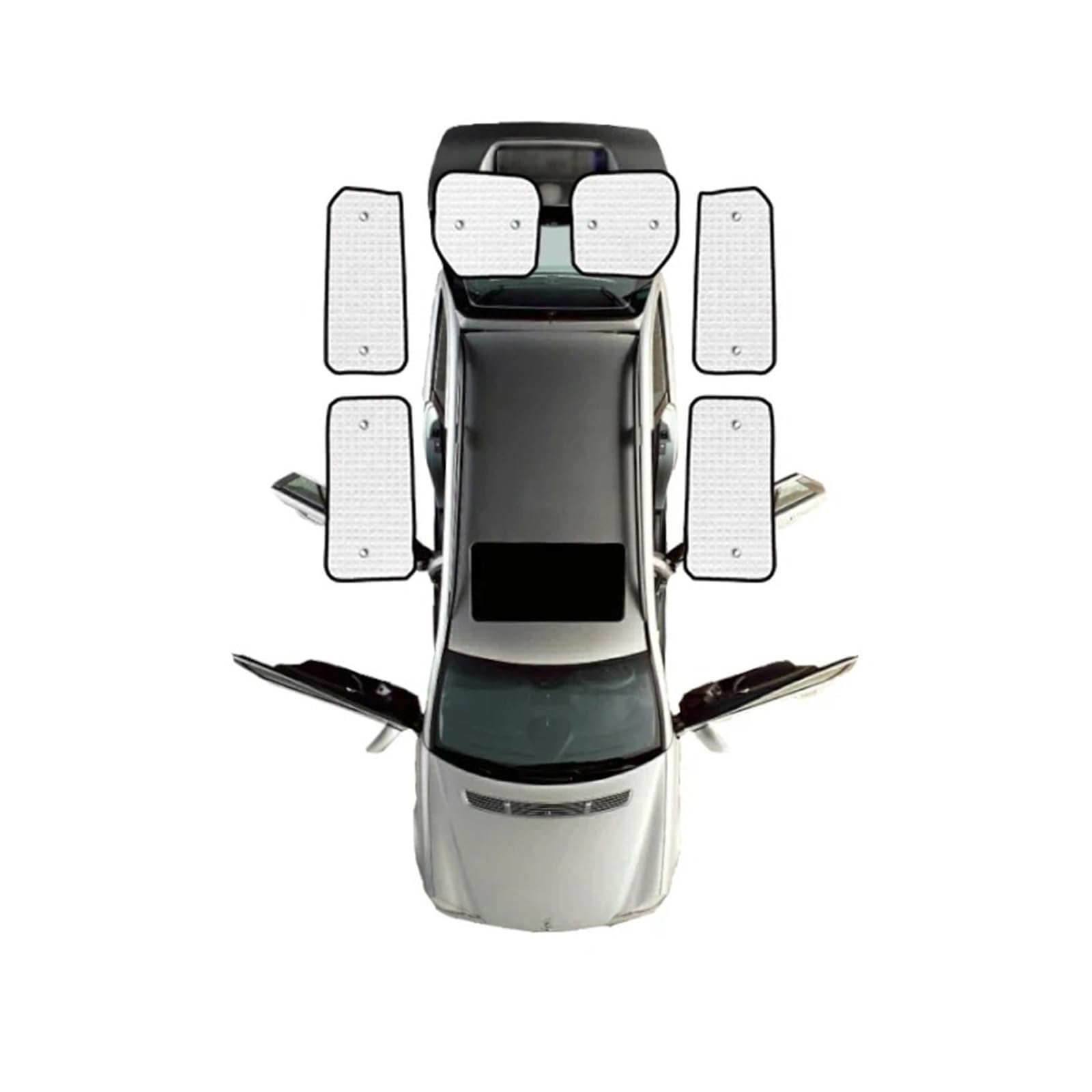 Autofenster Sonnenschutz Auto-Sonnenschutz Für Fenster UV-Schutz Aufkleber Sonnenschutz Für Ford Für Transit Für Tourneo Für Custom 2012–2021 2013 2017 2020 Sonnenblende(Rear Windows 6pcs) von KIRYU