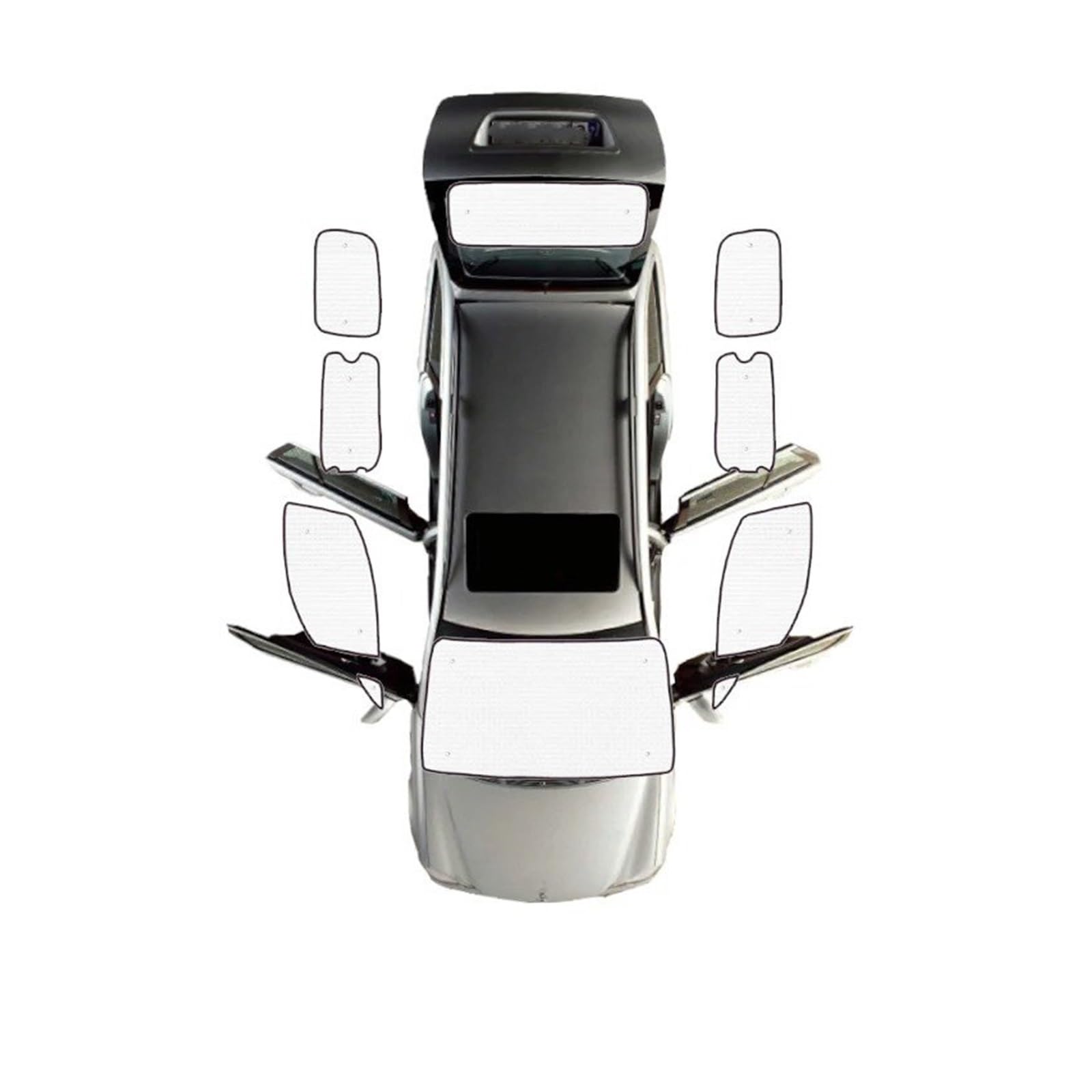 Autofenster Sonnenschutz Auto-Sonnenschutz Für Mitsubishi Für Delica D:3 Für Van 2009 10 11 12 13 2014 2015 2016 2017 2018 2019 2020 2021 2022 2023 2024 Sichtschutz Sonnenblende(All Sunshades) von KIRYU