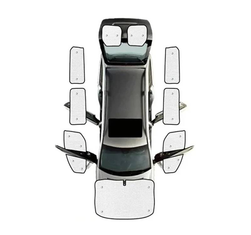 Autofenster Sonnenschutz Für Ford Für Transit Für Custom 2012-2021 2017 2019 Auto Anti-UV-Visierzubehör Sonnenschirme Windschutzscheibe Sonnenschutzabdeckung Innenteile Sonnenblende(All Sunshades) von KIRYU