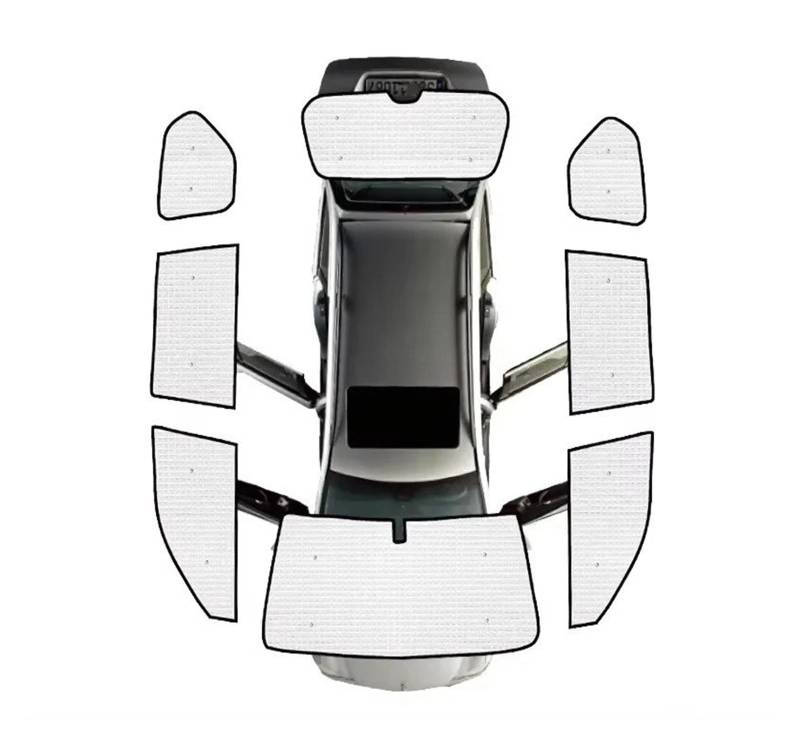 Autofenster Sonnenschutz Für Toyota Für Land Für Cruiser Für Prado J120 LC120 FJ120 Zubehör 03~09 Sonnenschutz Sonnenschutz Visier Anti-UV Sonnenschutz Jalousien Innenraum Sonnenblende(All Sunshades) von KIRYU