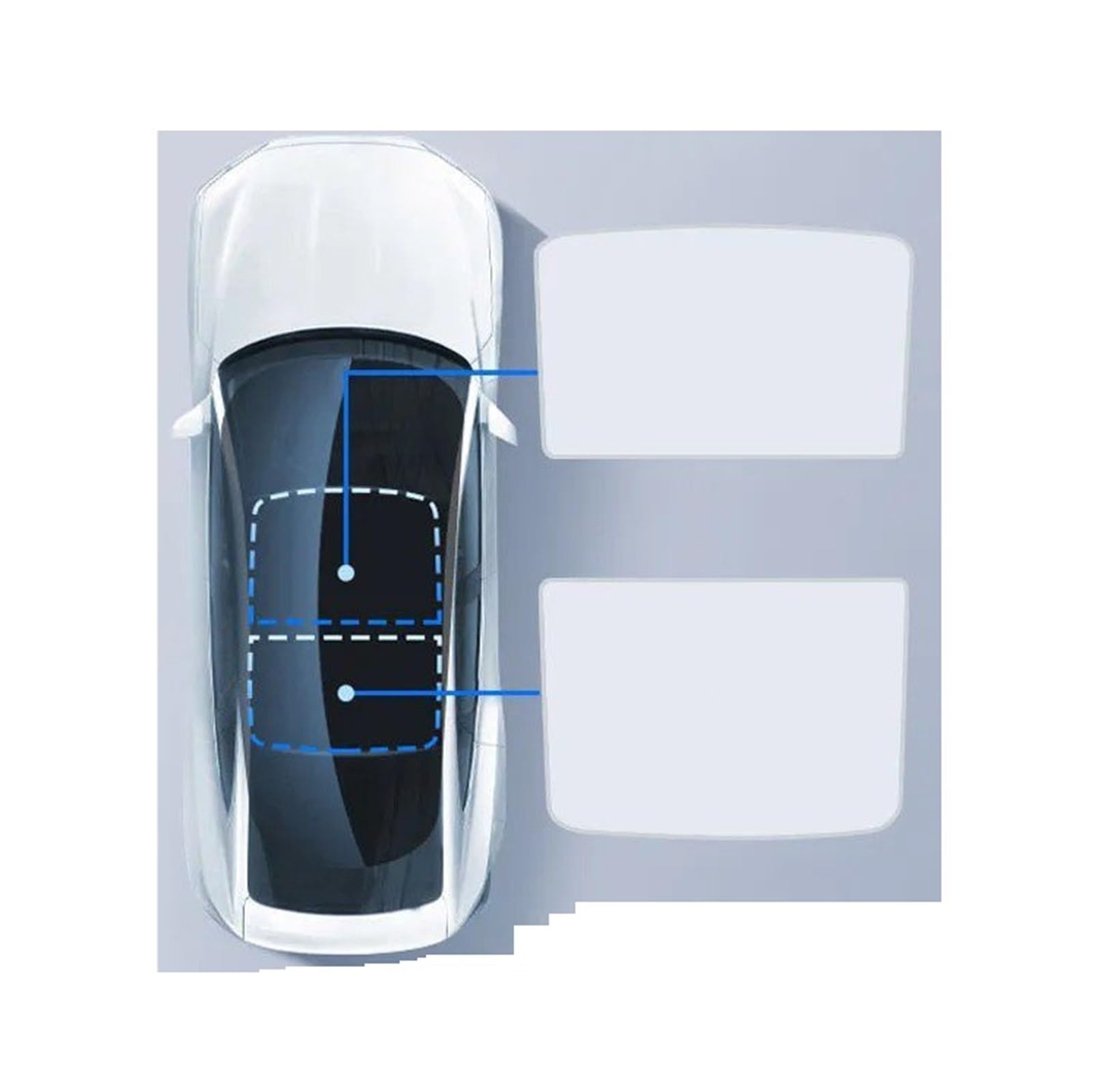 Autofenster Sonnenschutz Sonnenschirme Für Tesla Für Modell Y 3 Für Highland 24-21 Sonnendach-Sonnenblenden Vorne Hinten Dachfenster UV-Schutz Visier Stoffschnallenabdeckung Sonnenblende(Y) von KIRYU
