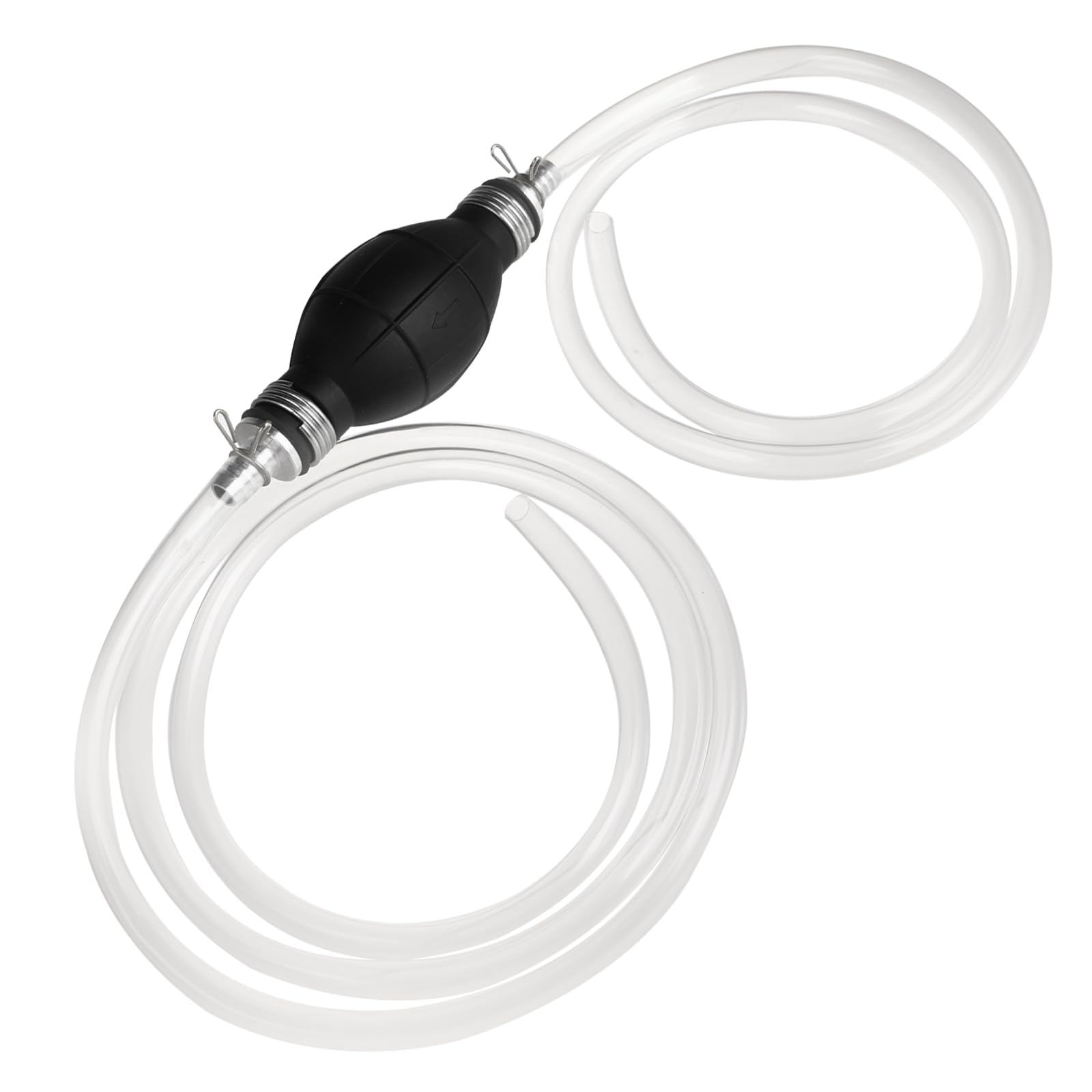5 teiliges Set Handpumpe Benzinpumpe - Manuelle Kraftstoffpumpe zum Kraftstofftransfer - Mit 2 Langlebigen PVC-Saugschläuchen (10mm) und Schlauchklemmen - Geeignet für Benzin, Motoröl, Wassertanks von KITDAHOM