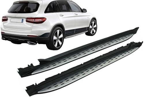 KITT Trittbretter Seitenstufen Schwarz Edelstahl und Aluminium kompatibel mit GLC SUV X253 (2015-2022), GLC Coupe C253 (2016-2022) von KITT Keep driving with us!
