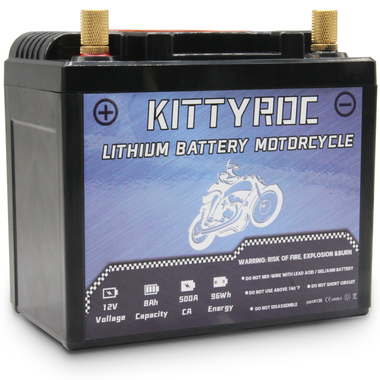 KITTYROC 12 V lithium motorcycle battery, 8Ah 500 A, LiFePO4 battery, replacement ATV, UTV, motorcycle, lawn mower, jet ski, snowmobile, 4 wheels, tractor, scooter and generator battery KITTYROC 12 V lithium motorcycle battery, 8Ah 500 A, LiFePO4 battery, replacement ATV, UTV, motorcycle, lawn mower, jet ski, snowmobile, 4 wheels, tractor, scooter and generator battery von KITTYROC