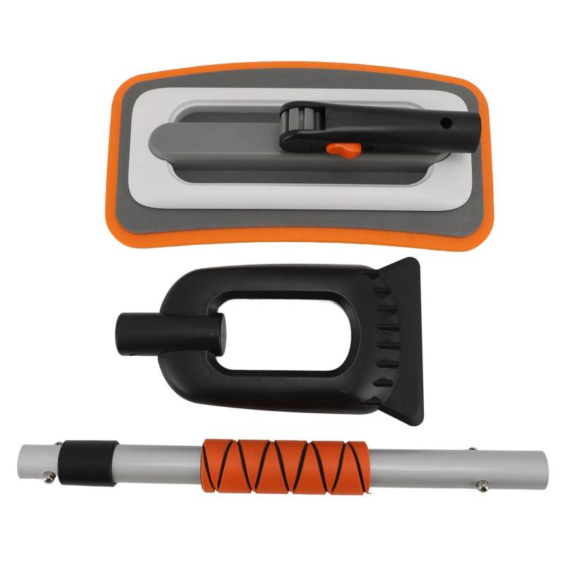 KJAOYU Ice Scrapers for Car Windshield, Car Snow Scraper with Ergonomic Handle - 3-Piece Ice Scraper and Snow Broom Set for Efficient Windshield Clearing - Ideal for Winter Weather (Orange) von KJAOYU