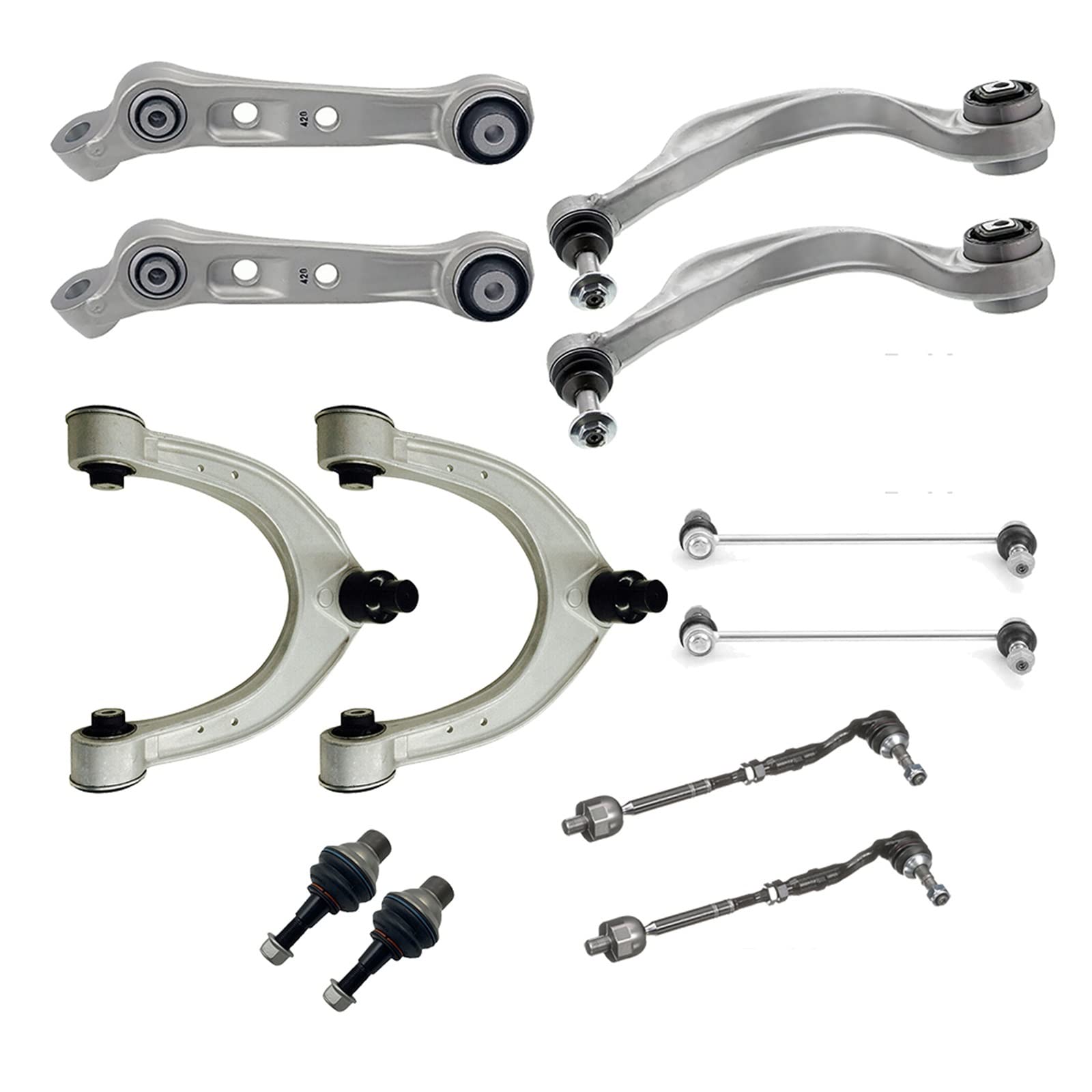 12-teiliges Kit for die vordere Querlenker-Stabilisatorverbindung und Spurstangenbaugruppen, kompatibel mit BMW 5er- und 6er-Serie F10 F18 F11 F12 F13 F06 xDrive 12-teiliges Kit for die vordere Querlenker-Stabilisatorverbindung und Spurstangenbaugruppen, kompatibel mit BMW 5er- und 6er-Serie F10 F18 F11 F12 F13 F06 xDrive von KJARIVLOP