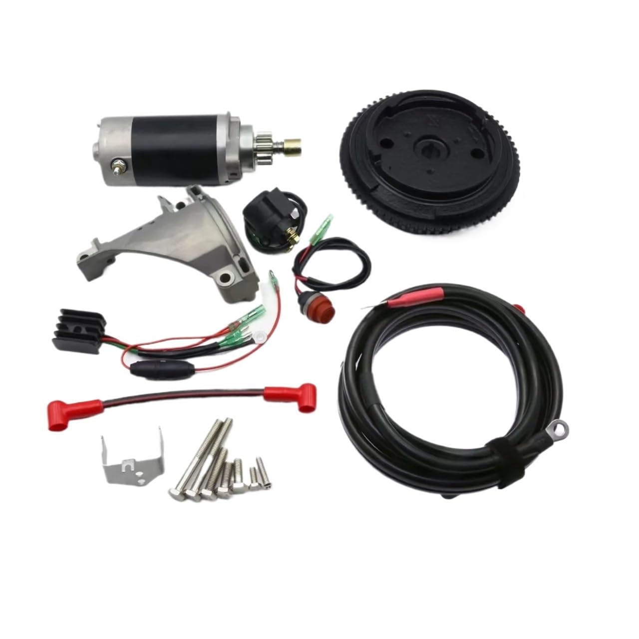 Elektrostarter-Kit, kompatibel mit Yamaha F9.9 4-Takt-Außenbordmotor mit 9,9 PS, Elektrostarter-Umrüstsatz von KJARIVLOP