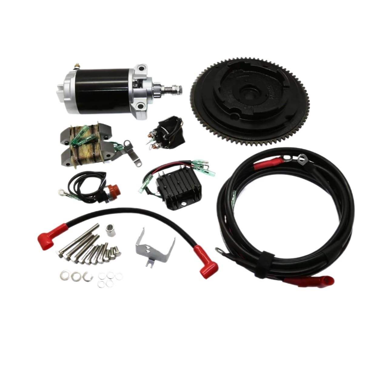 Elektrostarter-Kit, kompatibel mit Yamaha PARSUN 4-Takt 15 PS F15 Außenbordmotor, Elektrostarter-Umrüstsatz von KJARIVLOP