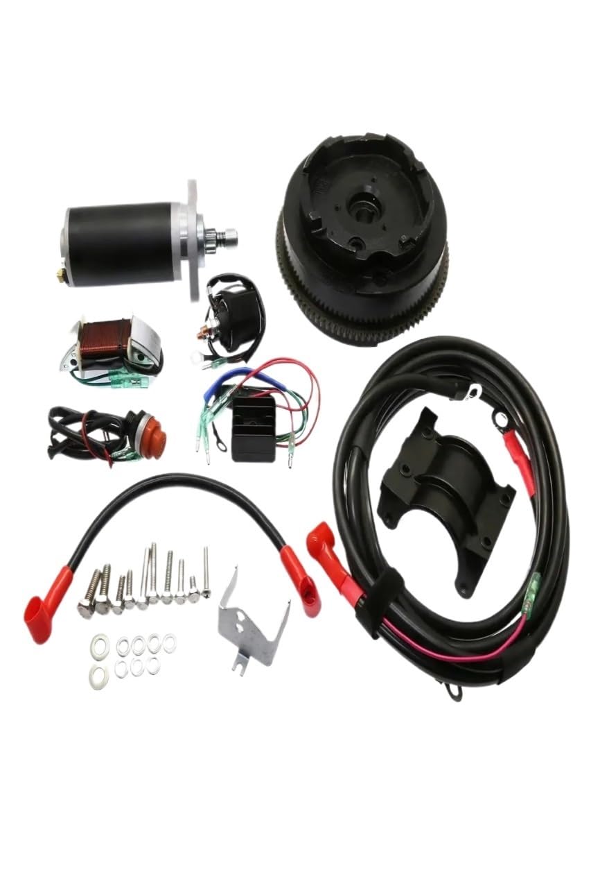 Elektrostarter-Kit, kompatibel mit Yamaha Parsun Außenbordmotor 2-Takt 9,9 PS 15 PS Hangkai 18 PS Elektrostarter-Umrüstsatz von KJARIVLOP