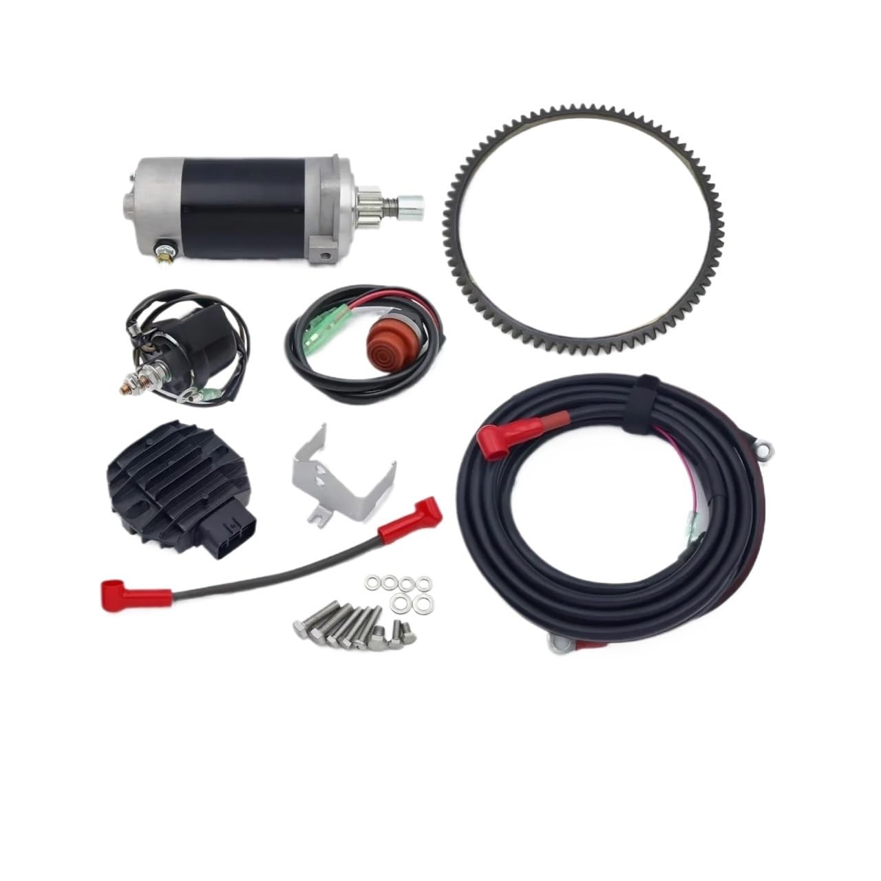 Elektrostarter-Kit kompatibel mit Suzuki DF30 30 PS 4-Takt-Außenbordmotor, Anlasser, Relais, Kabel, Gleichrichter Elektrostarter-Kit kompatibel mit Suzuki DF30 30 PS 4-Takt-Außenbordmotor, Anlasser, Relais, Kabel, Gleichrichter von KJARIVLOP