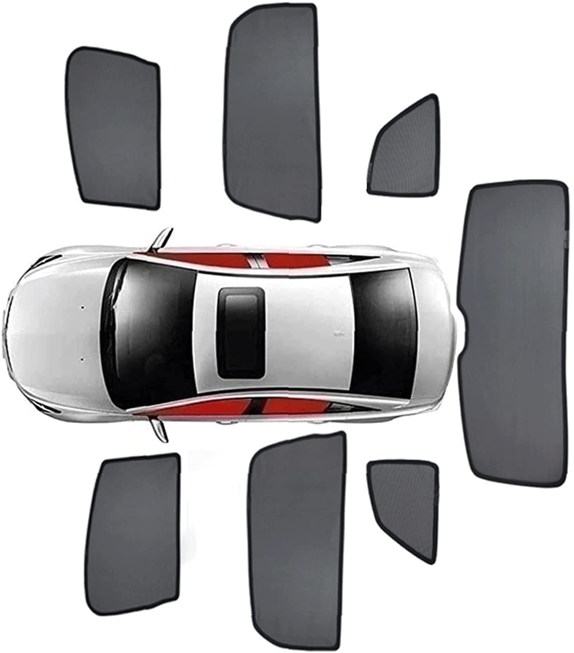 Auto Sonnenschutz für Mercedes-Benz Vito (Second Generation) W639 2004-2013, Front Heck and Seitenscheibe UV Schutz Datenschutz von KJGE