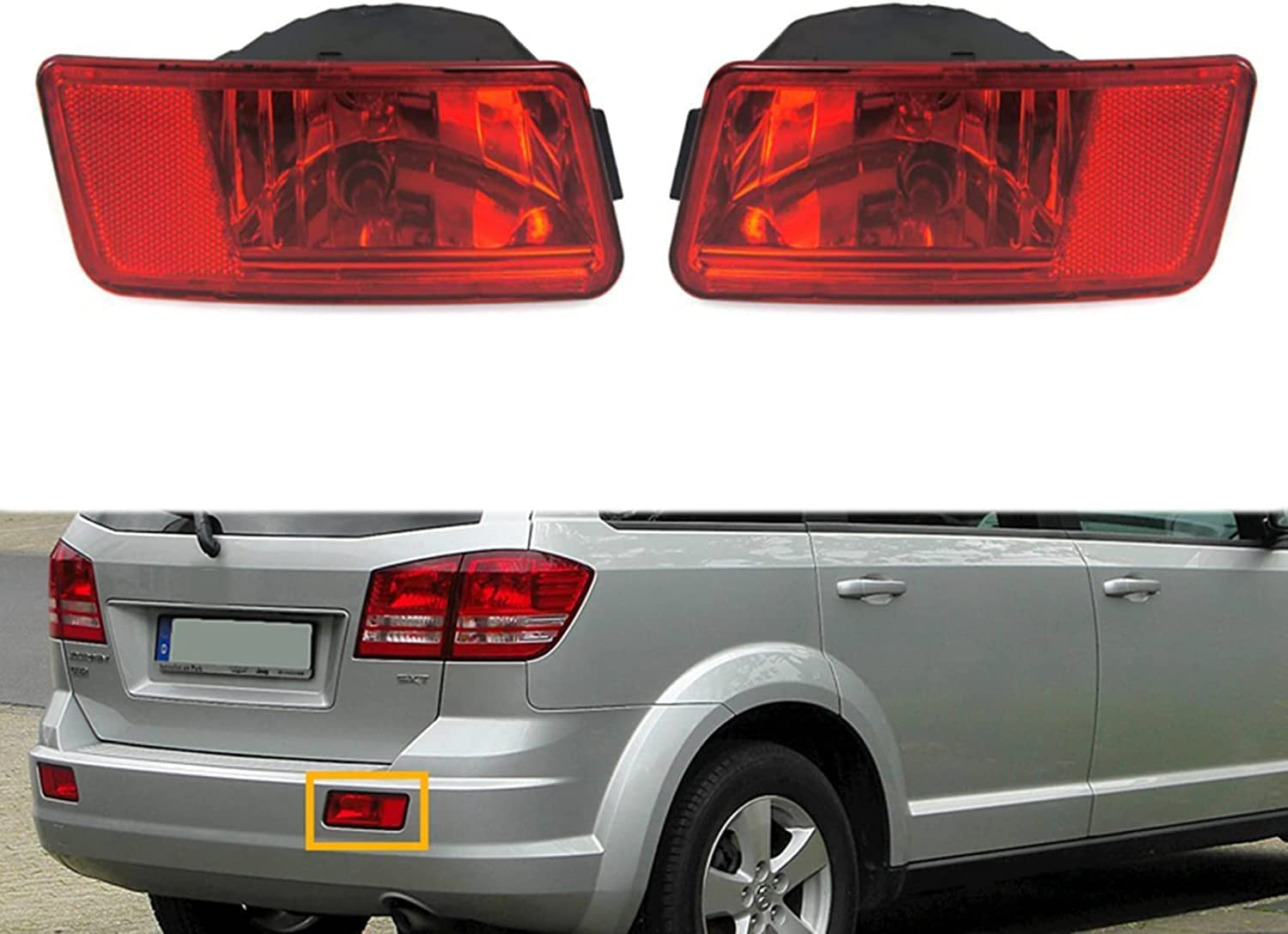 KJGE Auto Rücklicht-Komplettsets Heckleuchte Rückleuchte Für Dodge Journey 2009 2010 2011 05178273 05178272 | Heckklappe Heckleuchte Bremslicht Ersatz von KJGE