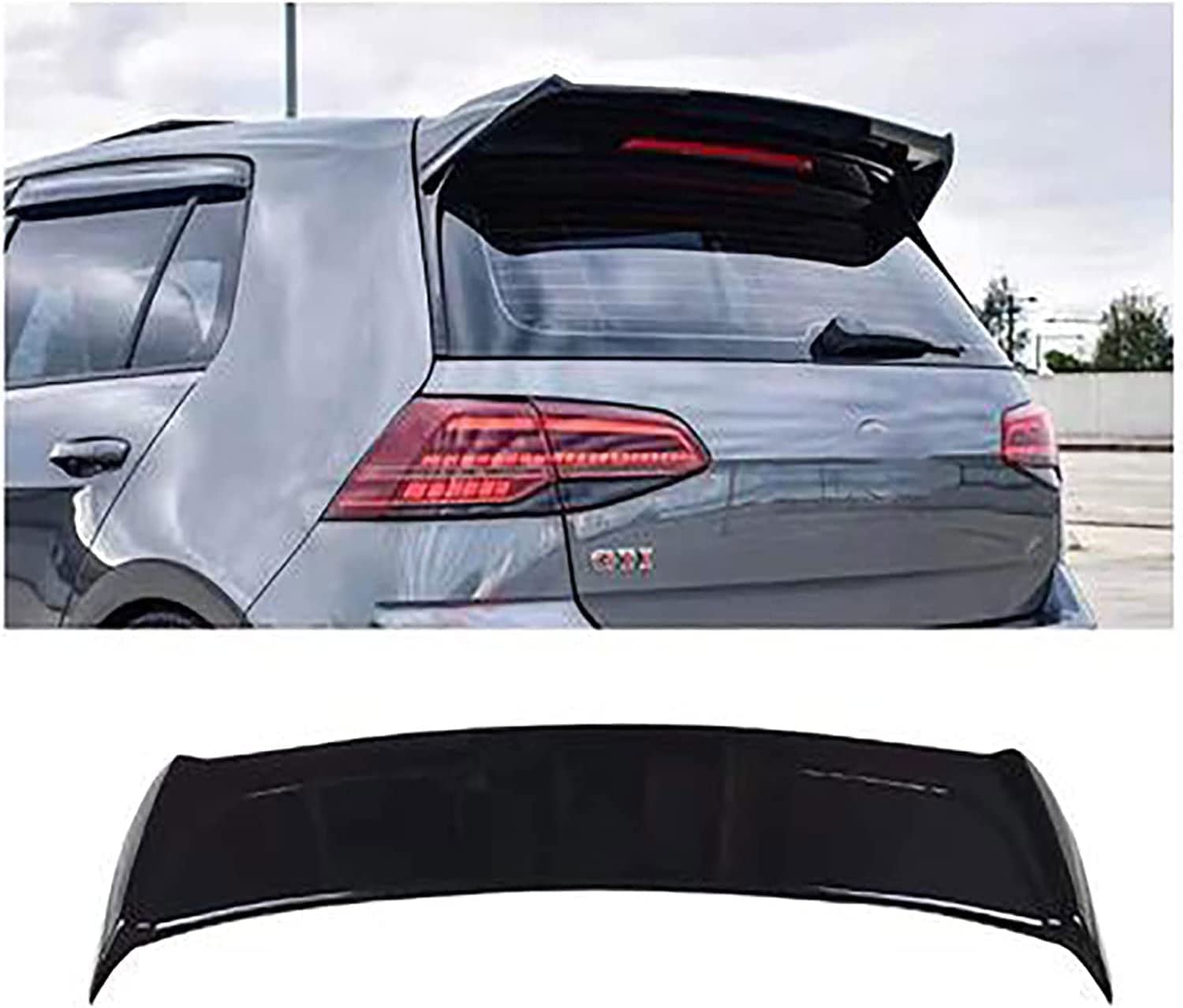 Premium ABS Auto Heckspoiler Spoiler für VW Golf 7 7.5 GTI R JQR-K 2014 2015 2016 2017 2018 | Car Kofferraum Spoiler Heckklappe Heckflügel Lippe von KJGE