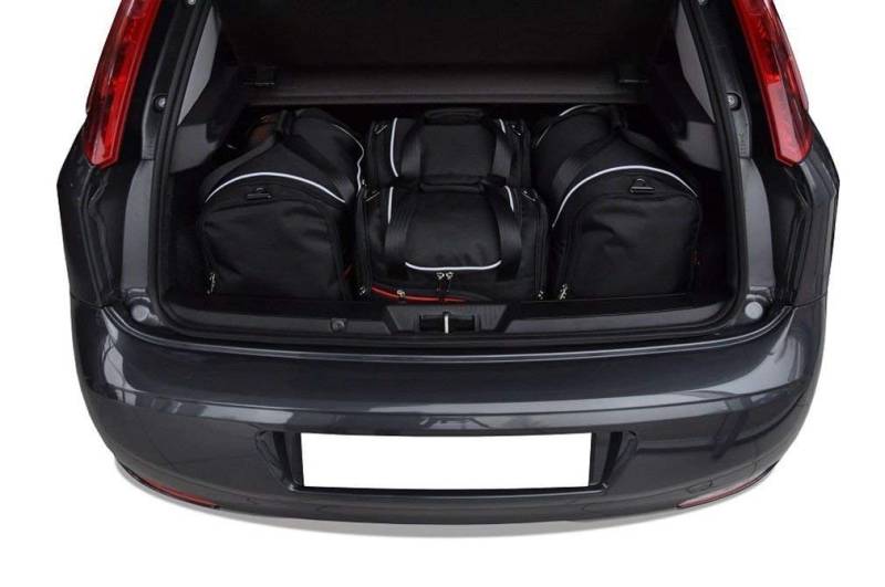 KJUST Dedizierte Kofferraumtaschen 4 STK kompatibel mit FIAT Punto 2012 2012+ von KJUST
