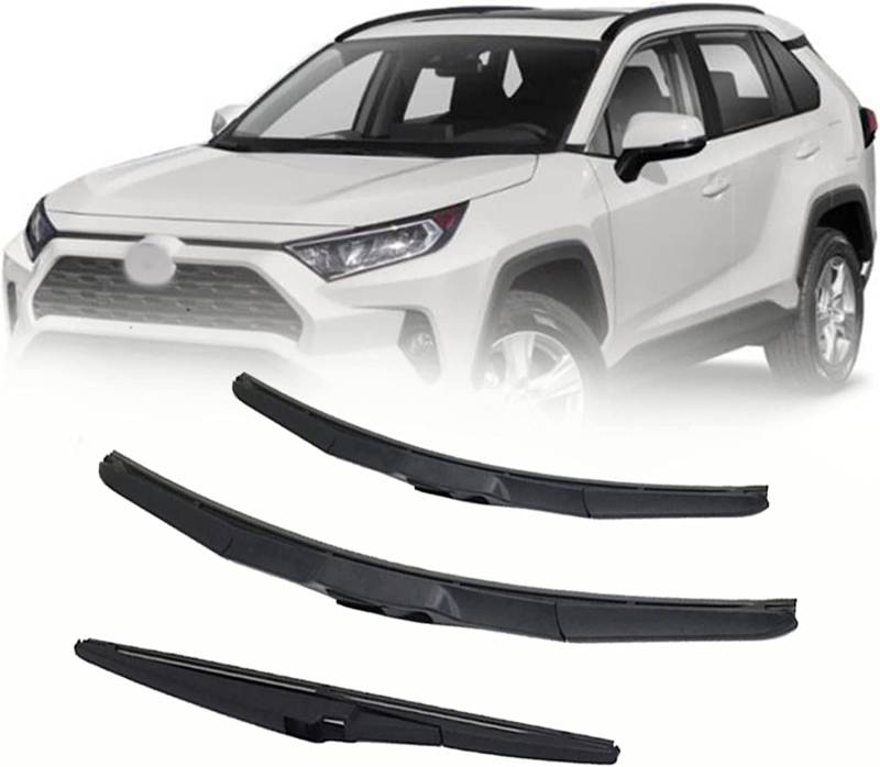 Scheibenwischer für Toyota RAV4 RAV-4 XA50 2019 2020 2021, Scheibenwischer Vorne Und Hinten Wischerblätter Set Teile Ersatzwischblätter von KKAIRA