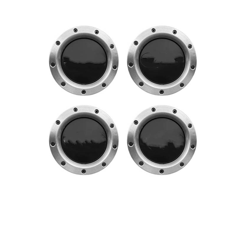 4 Stück 146 mm graue Alufelgen-Nabenkappen 8D0601165K Kompatibel für Audi TT A2 A3 A4 A8 S6 Q5 Q7 RS6 Auto-Logo-Zubehör(Black 146mm) von KKGHYYMG