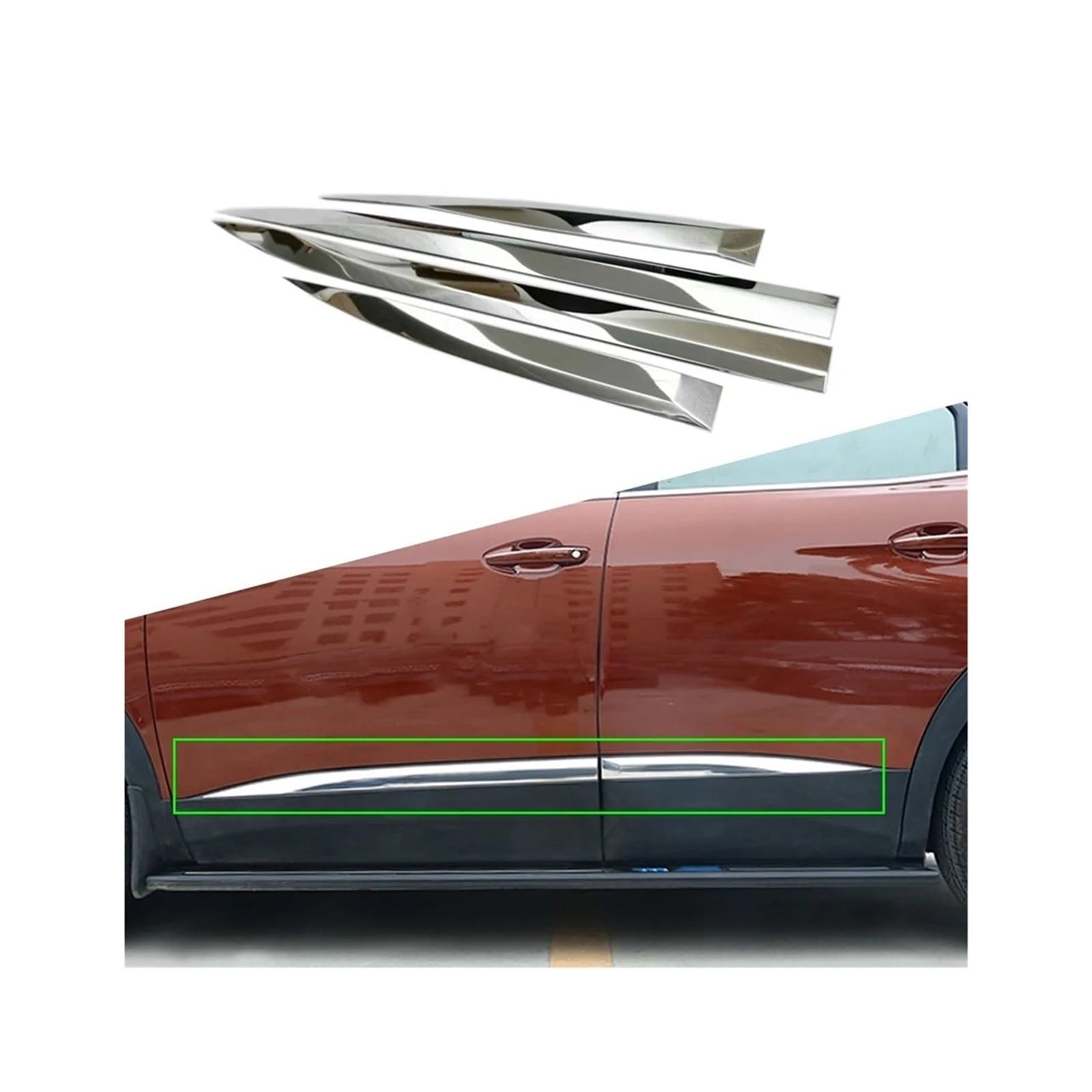 Stoßstangendetektor, Edelstahl-Seitentür-Körperzierstab-Streifenformteil, kompatibel mit Peugeot 3008 GT 3008GT 4008 2016 2017 2018 2019 2020 Stoßstangendetektor, Edelstahl-Seitentür-Körperzierstab-Streifenformteil, kompatibel mit Peugeot 3008 GT 3008GT 4008 2016 2017 2018 2019 2020 von KKGHYYMG