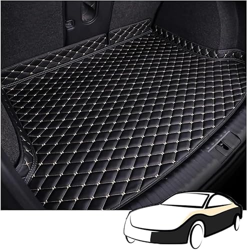 Kofferraummatte für Renault Kangoo Rapid (2021 2022 2023 2024), Kofferraumschutzmatte, rutschfeste und wasserdichte Kofferraumschutzmatte,3 BlackBeige von KKHBD