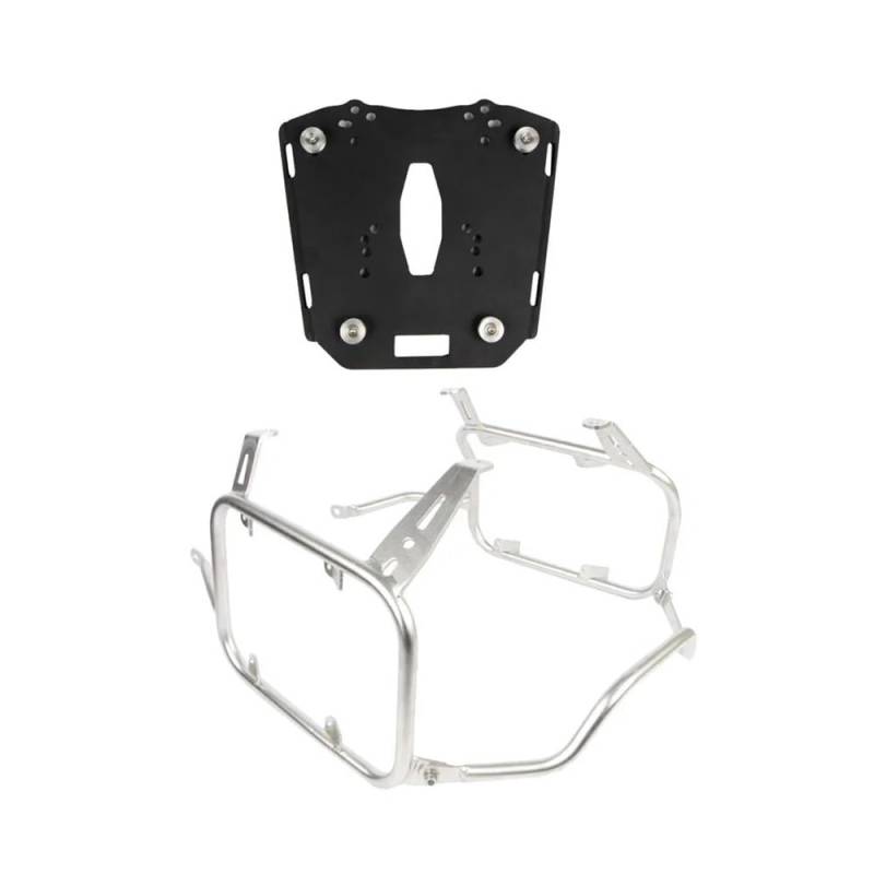 Motorrad Heckablage Für & 900DS 900DSX 2024 Motorrad Edelstahl Packtaschen Rack Top Fall Tablett Seite Gepäck Boxs Satteltasche Halterung Unterstützung von KKIXAPM