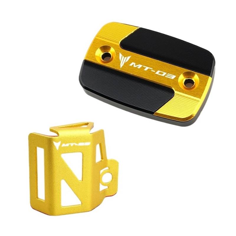 Motorrad Ölbecherschutz Für MT03 MT-03 2015-2020 2021 2022 2023 Motorrad CNC Zubehör Vorne Hinten Brems Flüssigkeit Reservoir Caps Öl Abdeckung Schutz von KKIXAPM