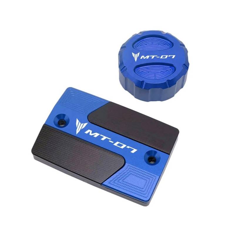 Motorrad Ölbecherschutz Für MT07 2021 2022 MT 07 FZ07 2014-2023 Motorrad CNC Vorne Hinten Brems Flüssigkeit Reservoir Abdeckung Motor Öl Kappe von KKIXAPM