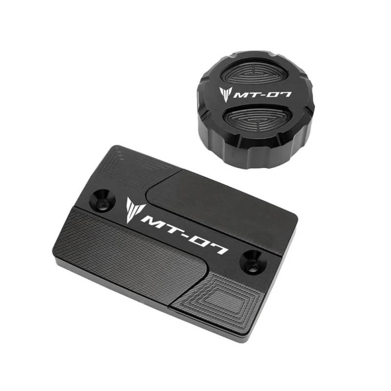 Motorrad Ölbecherschutz Für MT07 2021 2022 MT 07 FZ07 2014-2023 Motorrad CNC Vorne Hinten Brems Flüssigkeit Reservoir Abdeckung Motor Öl Kappe von KKIXAPM