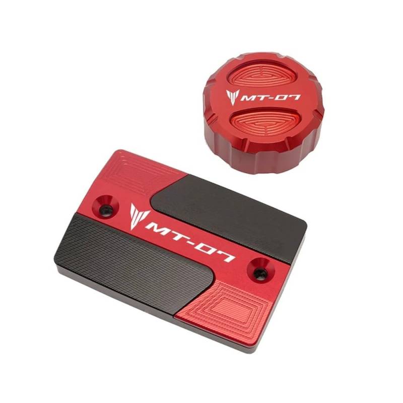 Motorrad Ölbecherschutz Für MT07 2021 2022 MT 07 FZ07 2014-2023 Motorrad CNC Vorne Hinten Brems Flüssigkeit Reservoir Abdeckung Motor Öl Kappe von KKIXAPM