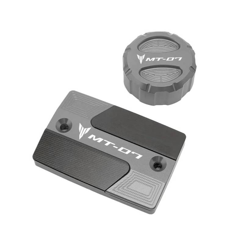 Motorrad Ölbecherschutz Für MT07 2021 2022 MT 07 FZ07 2014-2023 Motorrad CNC Vorne Hinten Brems Flüssigkeit Reservoir Abdeckung Motor Öl Kappe von KKIXAPM
