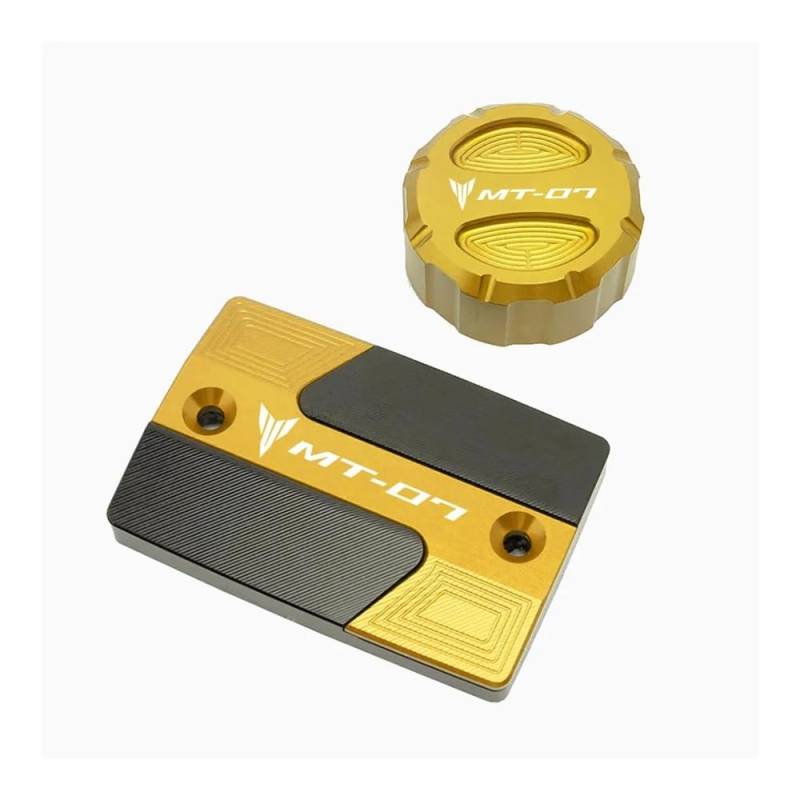 Motorrad Ölbecherschutz Für MT07 2021 2022 MT 07 FZ07 2014-2023 Motorrad CNC Vorne Hinten Brems Flüssigkeit Reservoir Abdeckung Motor Öl Kappe von KKIXAPM