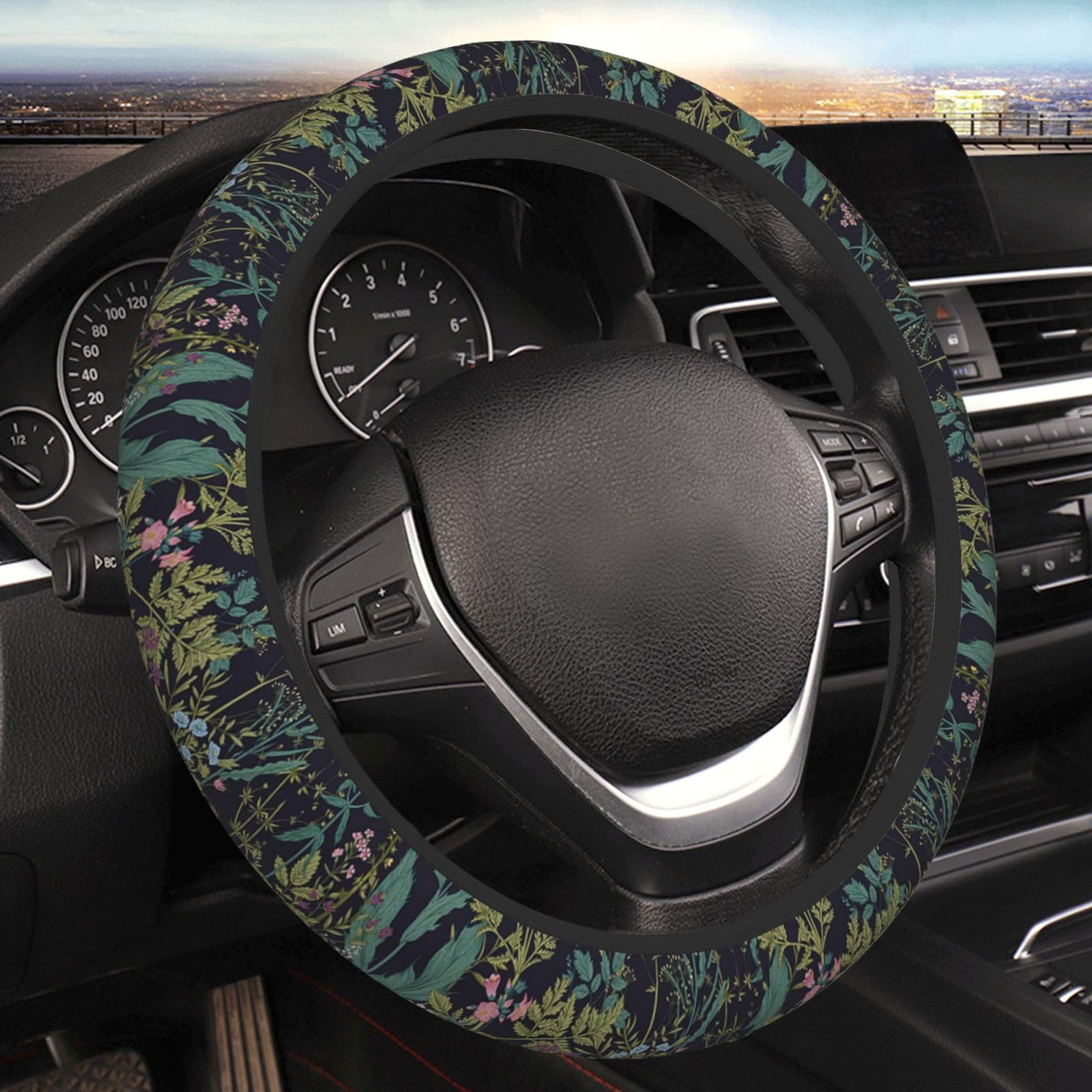 Vintage Gänseblümchen Blätter Blumen Lenkradbezug für Frauen Anti-Rutsch Elastisch Atmungsaktiv Weich Gummi Auto Lenkrad Schutzhülle Universal 15 Zoll Fit für Autos Auto SUV Vintage Gänseblümchen Blätter Blumen Lenkradbezug für Frauen Anti-Rutsch Elastisch Atmungsaktiv Weich Gummi Auto Lenkrad Schutzhülle Universal 15 Zoll Fit für Autos Auto SUV von KKKKKOUU
