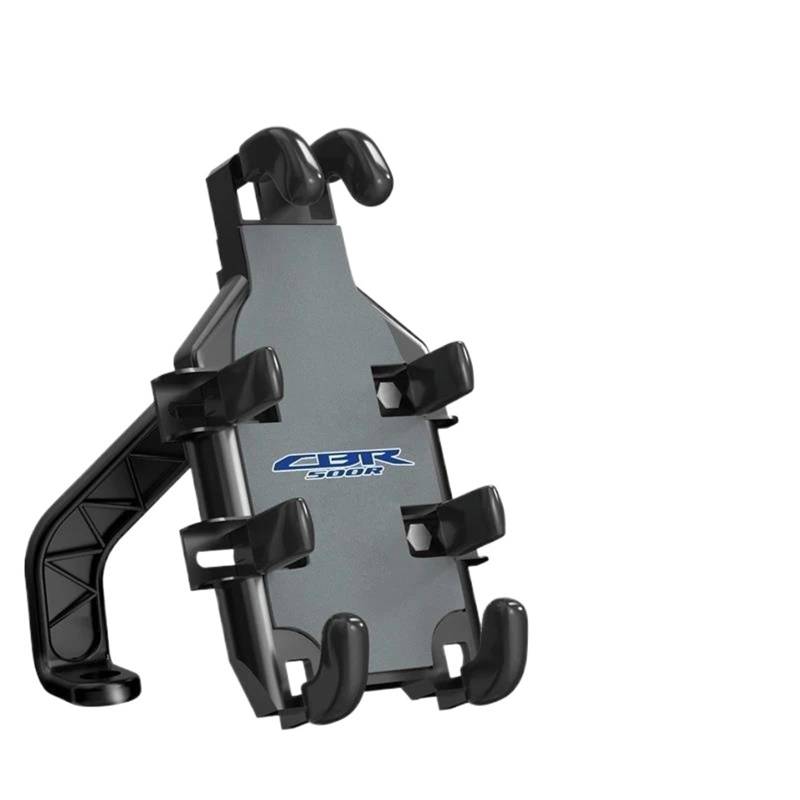 KKMNAIF Motorrad Handyhalter Für CBR500R Zubehör Motorrad Lenker Handy Halter GPS Stand Halterung Motorrad Navigation Telefon Unterstützung Verstellbare Fahrrad Handyhalterung(Blue-Mirror) von KKMNAIF