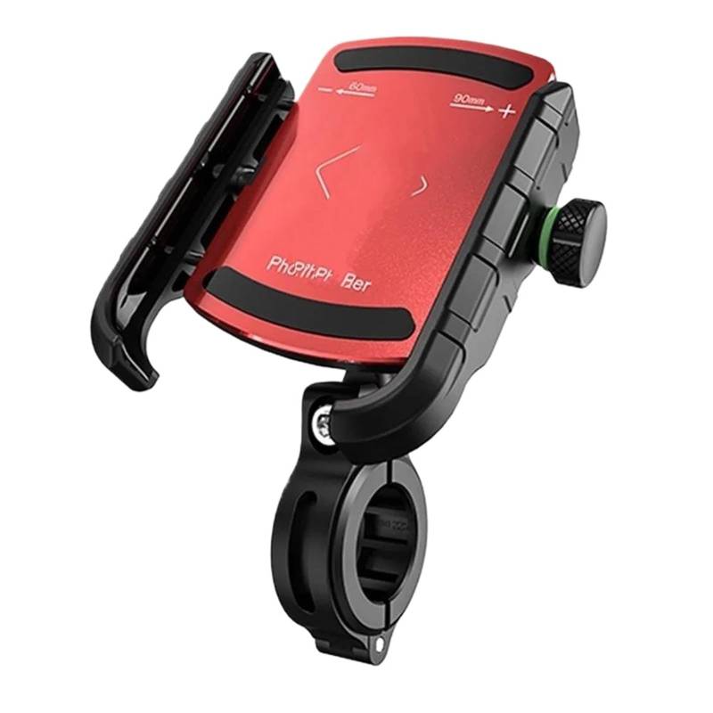 KKMNAIF Motorrad Handyhalter Motorrad Telefon Holde Motorrad Spiegel Mobile Ständer Unterstützung GPS Handy Halterung Motorrad Telefon Halter Klemme Handyhalterung Fahrrad(Red) von KKMNAIF