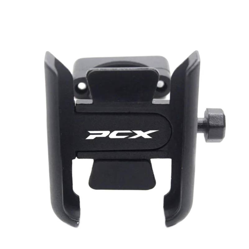 KKMNAIF Motorrad Handyhalterung Für PCX150 PCX125 Motorradzubehör CNC-Lenker Handyhalter GPS-Ständerhalterung Motorrad-Telefonnavigationshalter Handy Fahrradhalterung(Mirror Type Black) von KKMNAIF